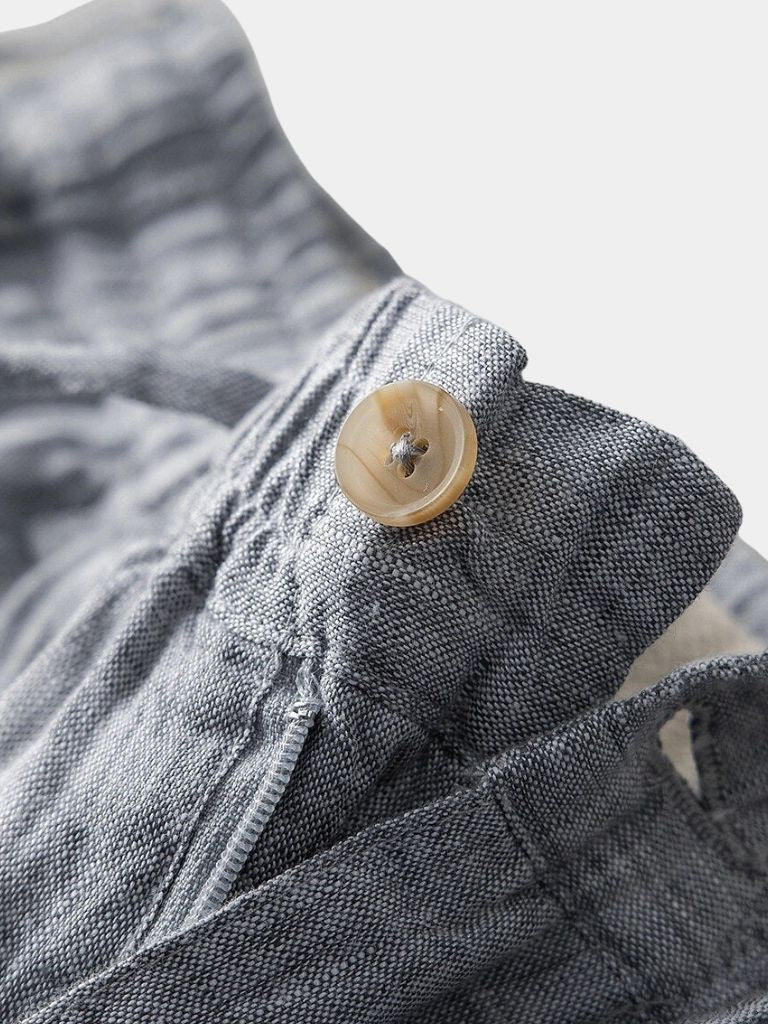 Shorts de Lino Gris Mariner