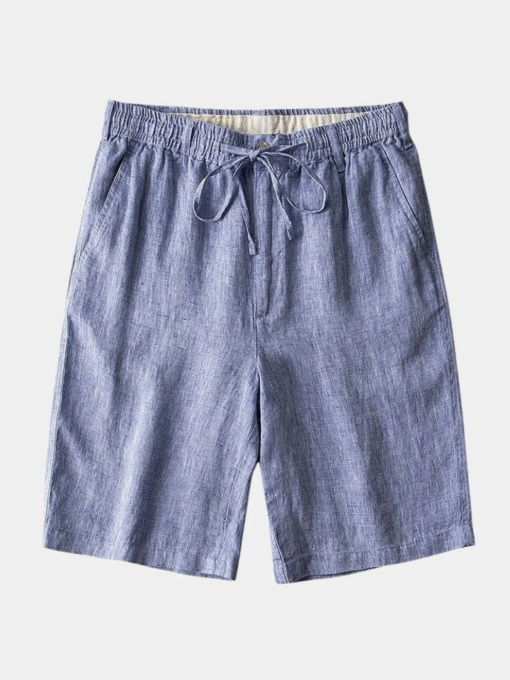 Shorts de Lino Gris Mariner