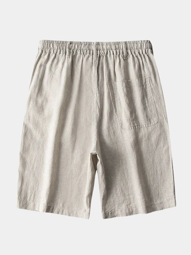 Shorts de Lino Gris Mariner
