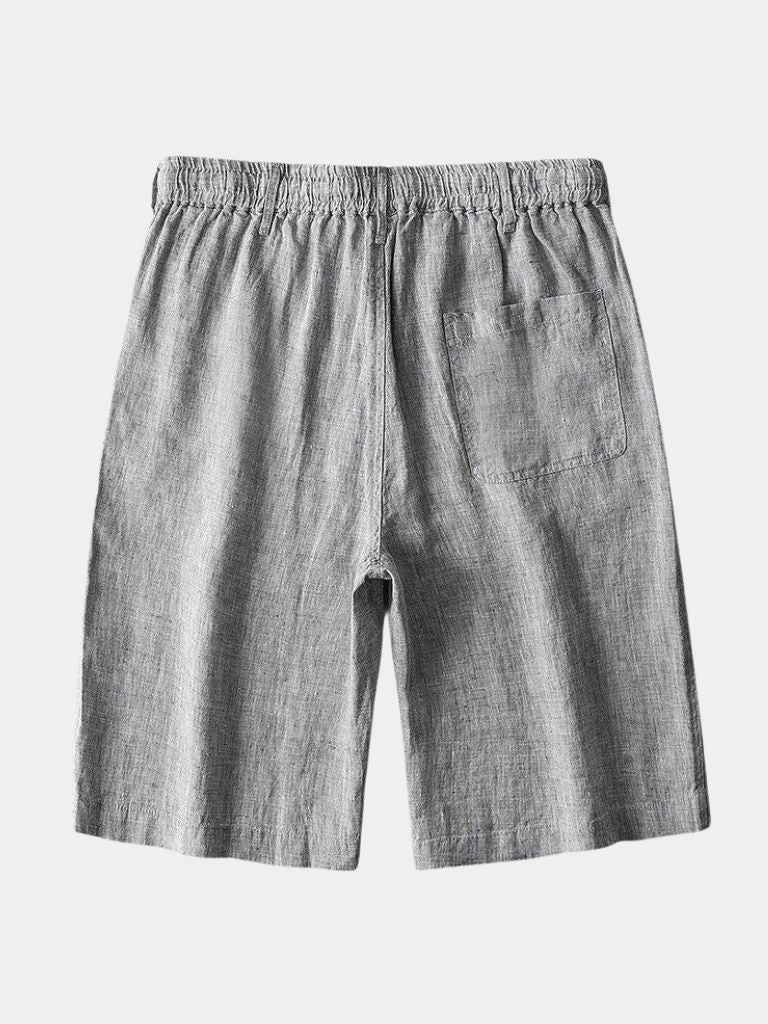 Shorts de Lino Gris Mariner