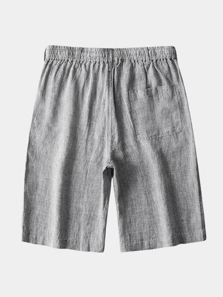 Shorts de Lino Gris Mariner