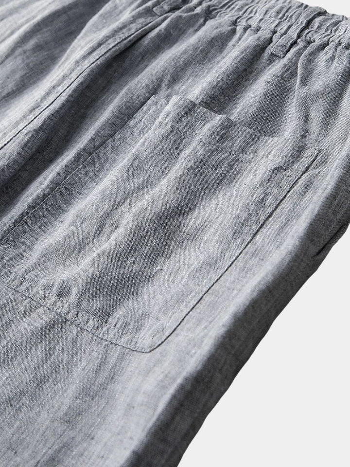 Shorts de Lino Gris Mariner