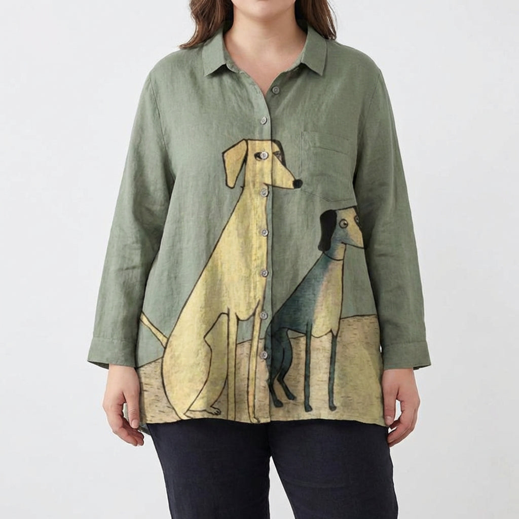 Blusa de verano elegante en lino