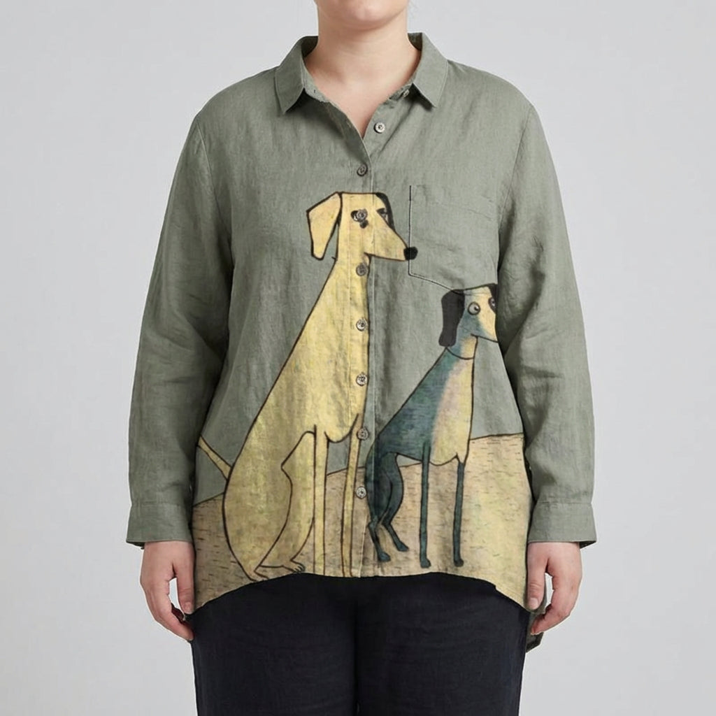 Blusa de verano elegante en lino