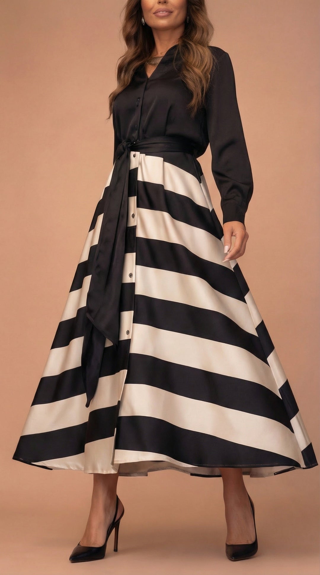 Mila™ | Vestido Maxi Rayas