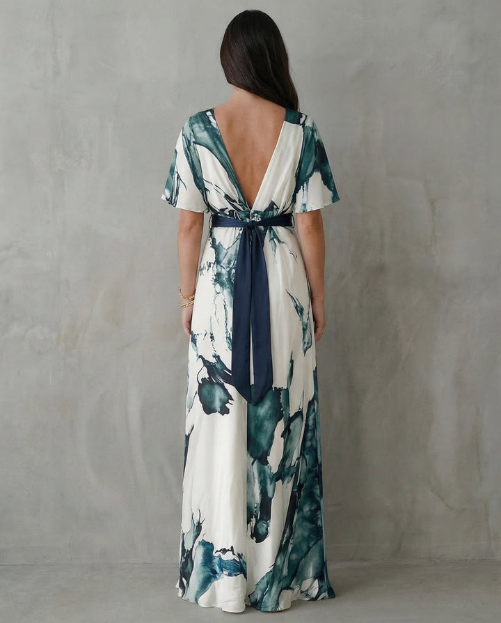 Clara · Vestido maxi bohemio con estampado floral