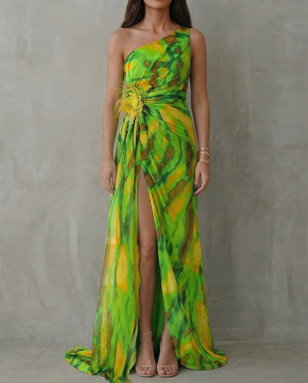 Lucía · Vestido maxi fluido con espalda descubierta