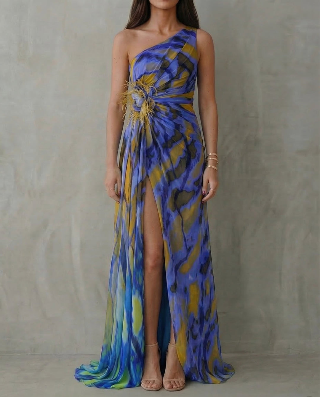 Lucía · Vestido maxi fluido con espalda descubierta