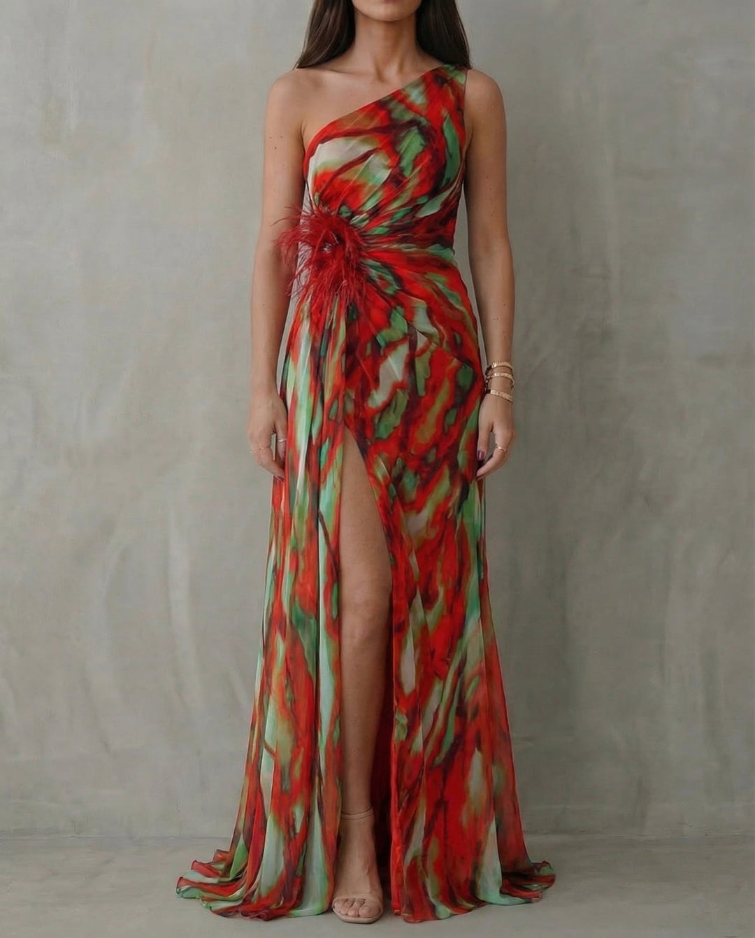 Lucía · Vestido maxi fluido con espalda descubierta