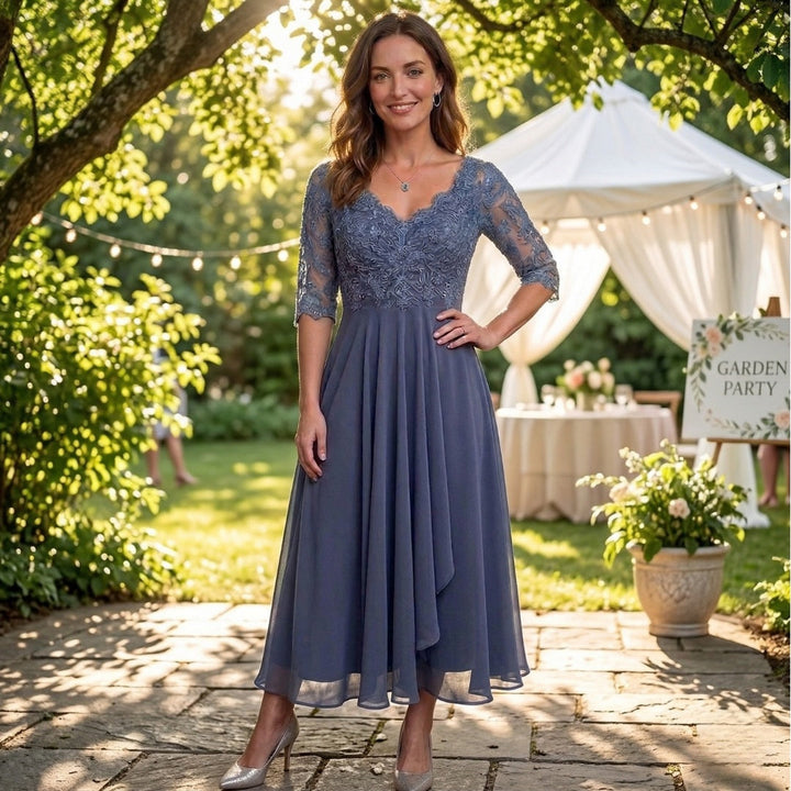 Harper™ | Vestido midi de encaje elegante