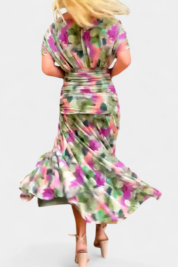 Eryzziah – Vestido elegante con estampado floral