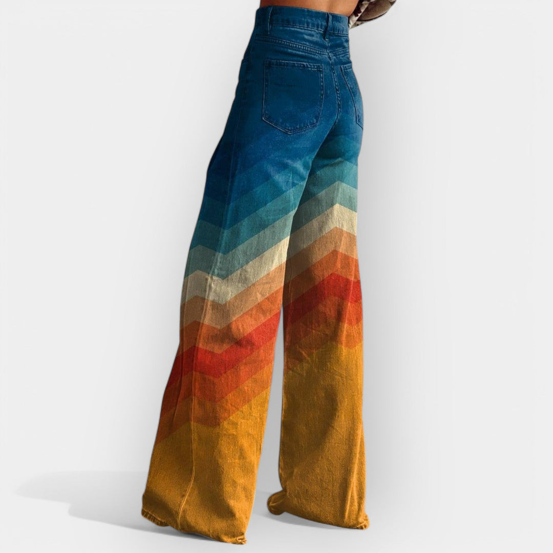 Rozálie - Pantalones de campana altos