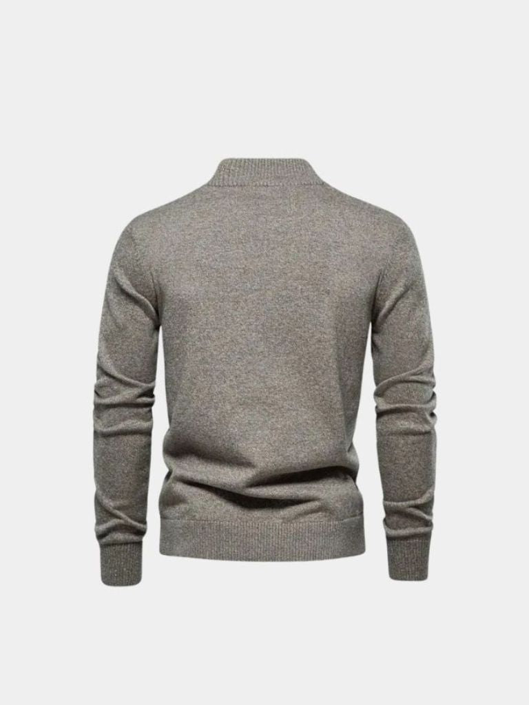 Cárdigan de Algodón con Cuello Alto