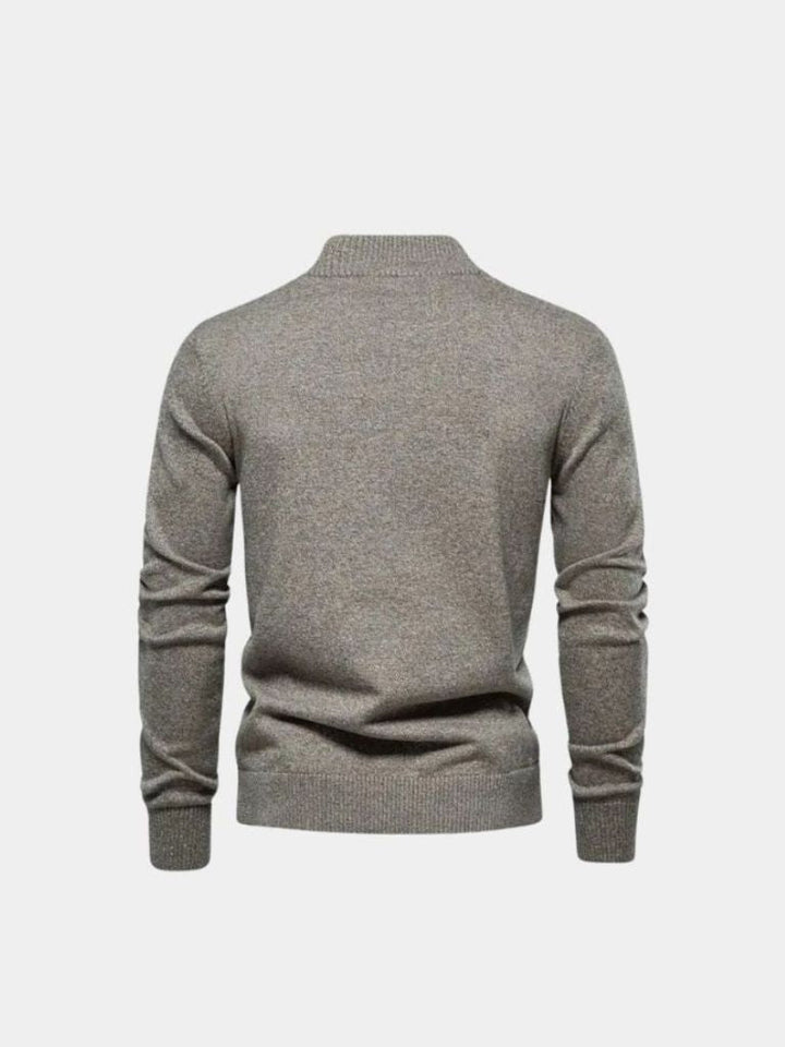 Cárdigan de Algodón con Cuello Alto