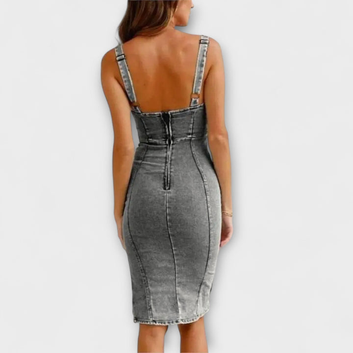 Ana - Vestido de mezclilla con tirantes ajustables