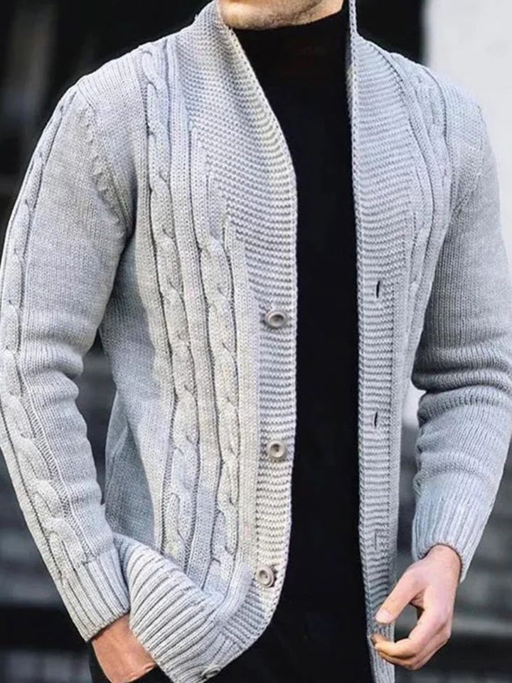 Cárdigan Elegante de Punto para Hombre