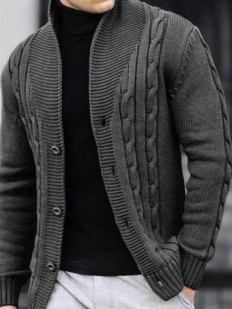 Cárdigan Elegante de Punto para Hombre