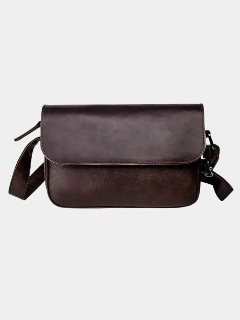 Bolso de Hombro Esencial de Cuero de Milán