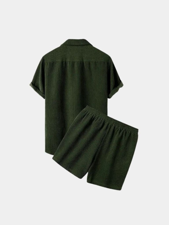 Conjunto de Verano: Pantalones Cortos y Camisa de Pana