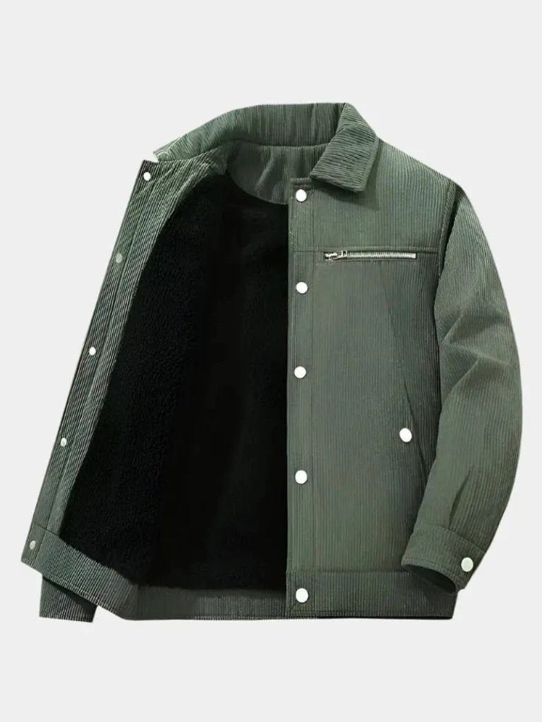 Chaqueta Minimalista de Pana Sherpa