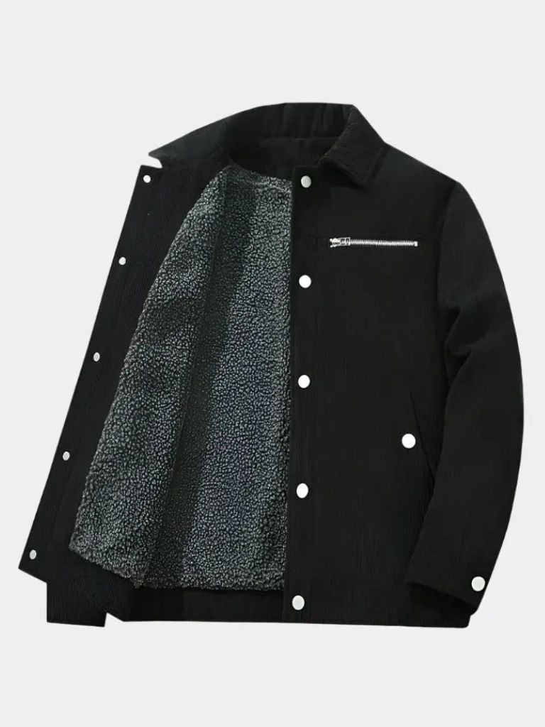 Chaqueta Minimalista de Pana Sherpa