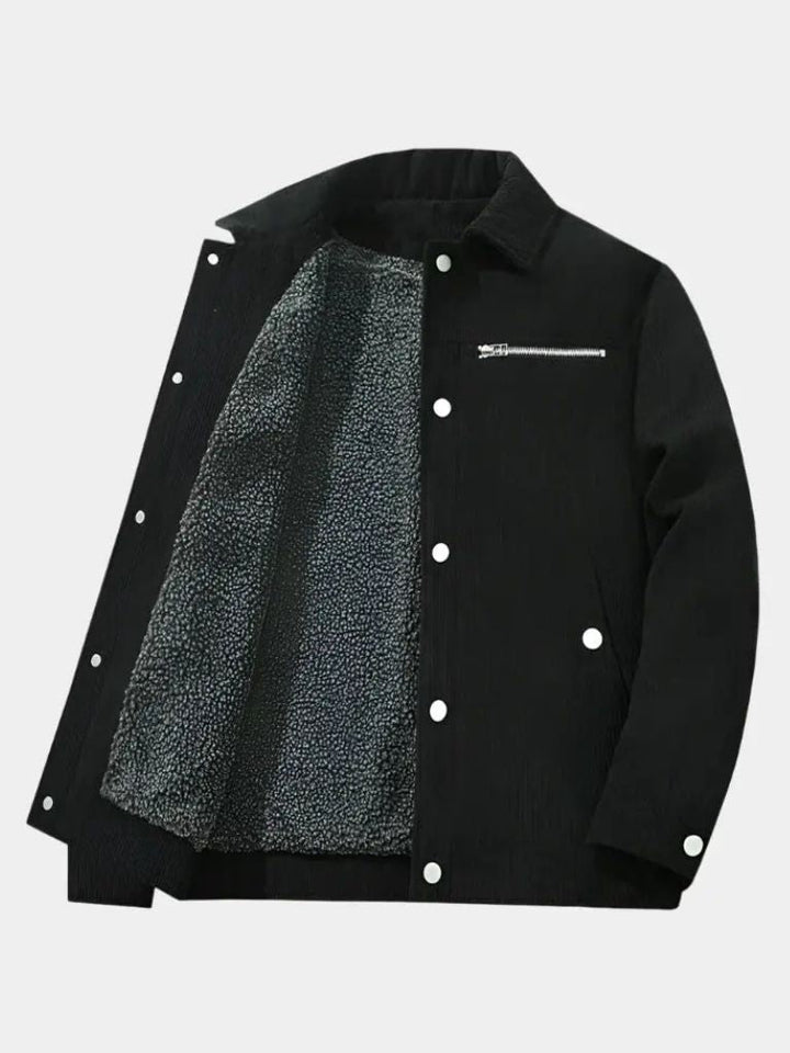 Chaqueta Minimalista de Pana Sherpa