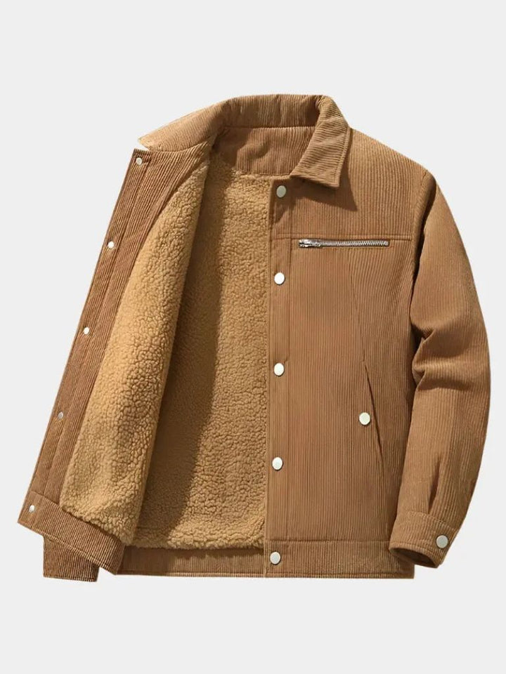 Chaqueta Minimalista de Pana Sherpa