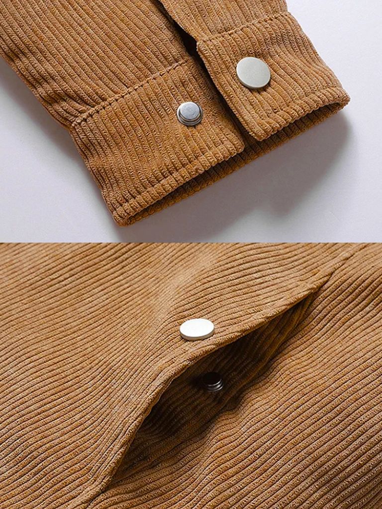 Chaqueta Minimalista de Pana Sherpa