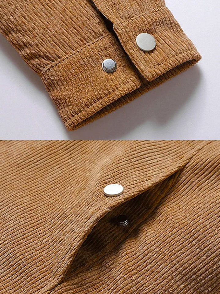 Chaqueta Minimalista de Pana Sherpa