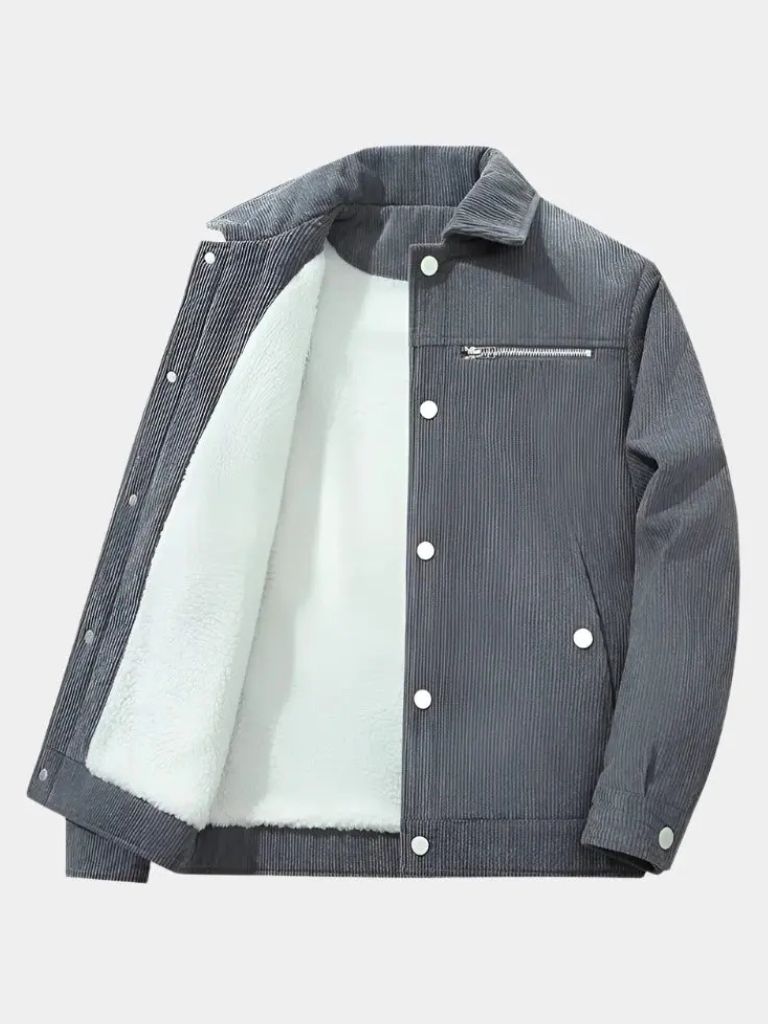 Chaqueta Minimalista de Pana Sherpa