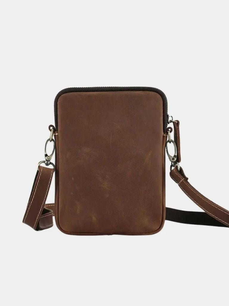 Bolso Cruzado Minimalista de Cuero