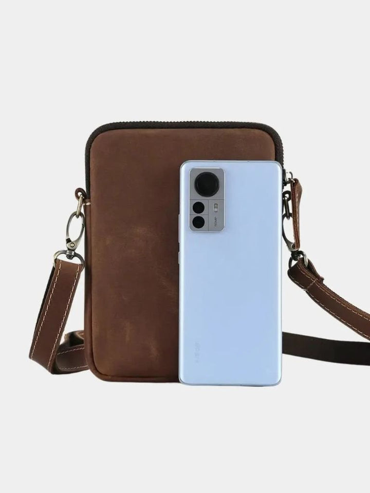 Bolso Cruzado Minimalista de Cuero