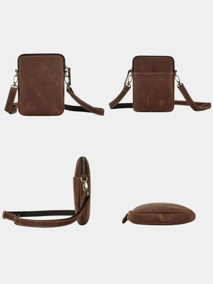 Bolso Cruzado Minimalista de Cuero