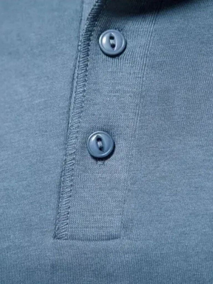 Camiseta de Manga Larga Henley Minimalista