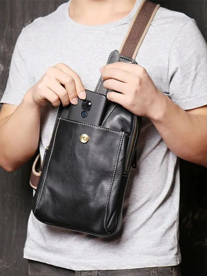 Bolso Minimalista de Cuero para Hombro