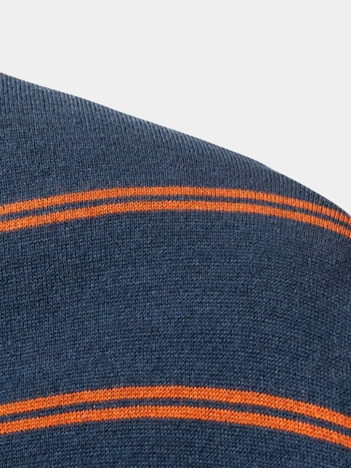 Marino Sunset Striped Polo