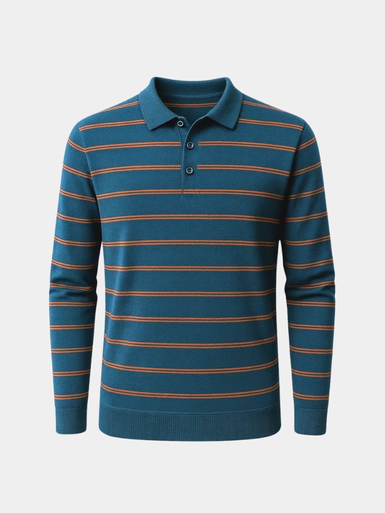 Marino Sunset Striped Polo