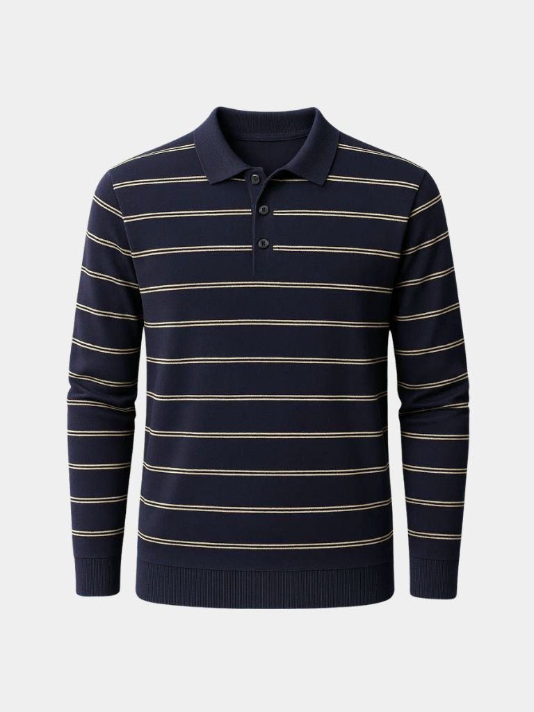 Marino Sunset Striped Polo