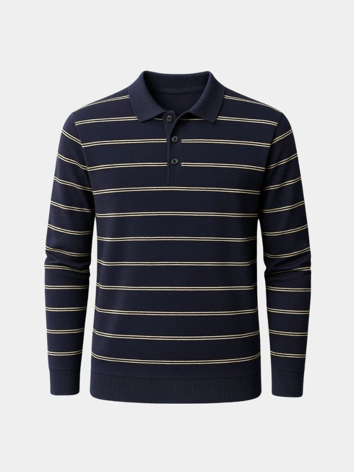 Marino Sunset Striped Polo