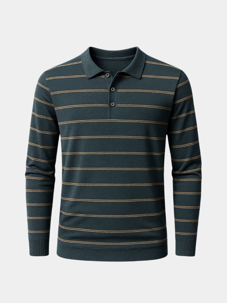 Marino Sunset Striped Polo