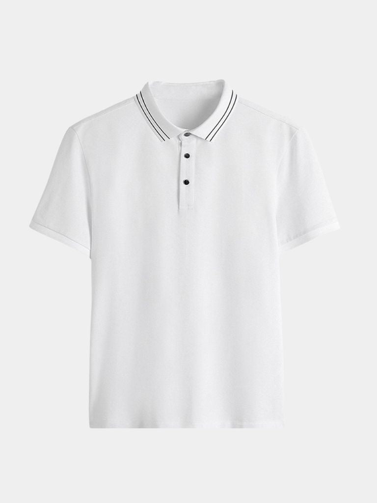 Camisa Polo con Detalles de Obsidiana