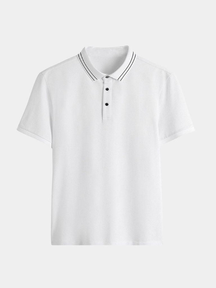 Camisa Polo con Detalles de Obsidiana