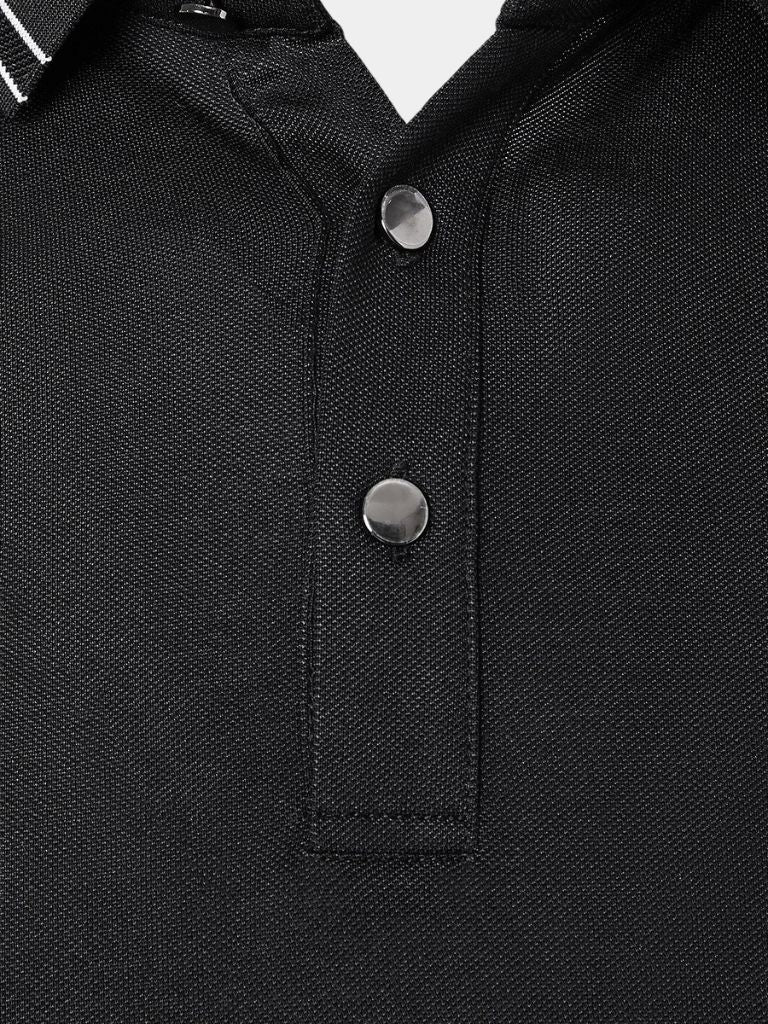 Camisa Polo con Detalles de Obsidiana