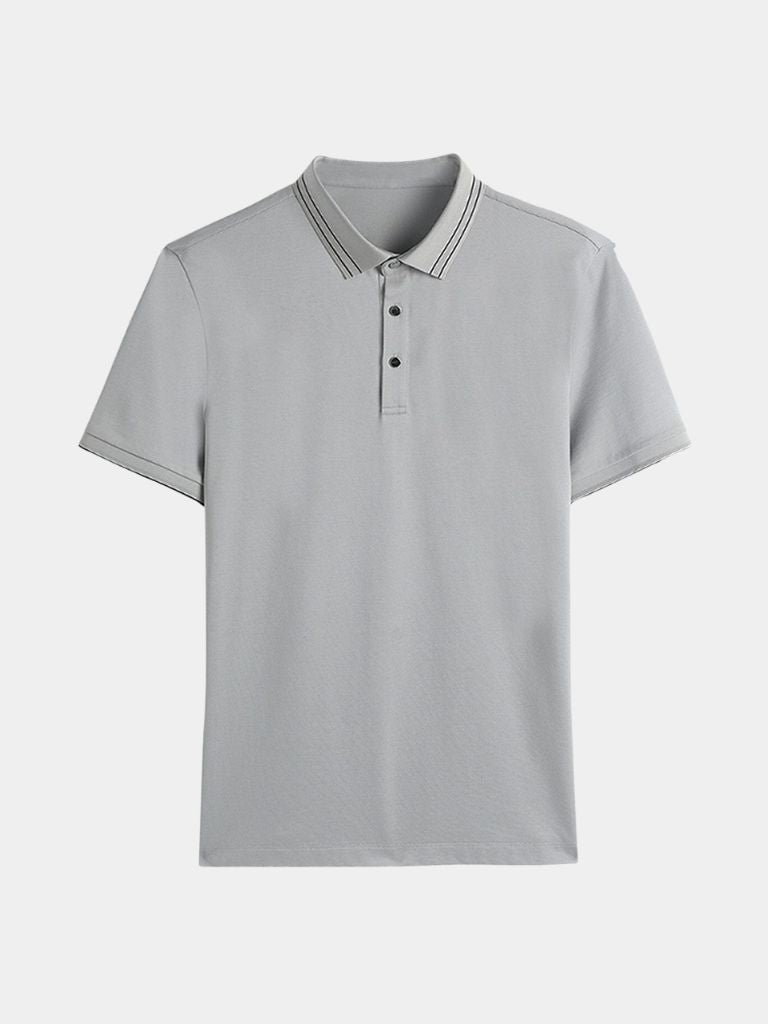 Camisa Polo con Detalles de Obsidiana