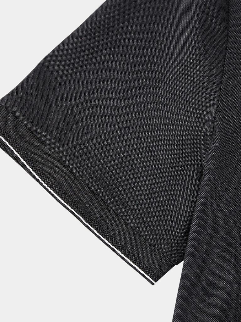 Camisa Polo con Detalles de Obsidiana