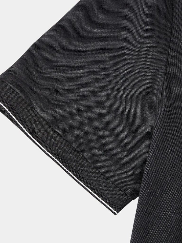 Camisa Polo con Detalles de Obsidiana