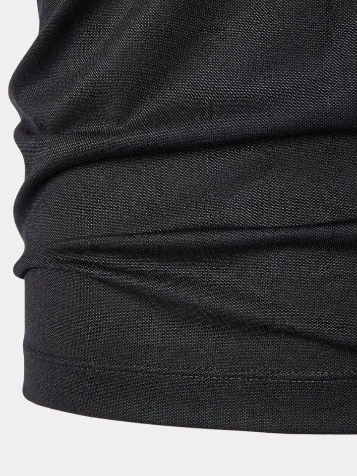 Camisa Polo con Detalles de Obsidiana