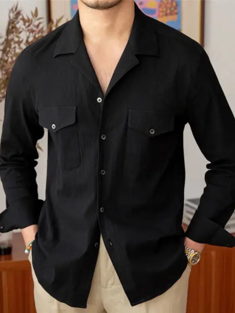 Camisa de Manga Larga Estilo Old Money