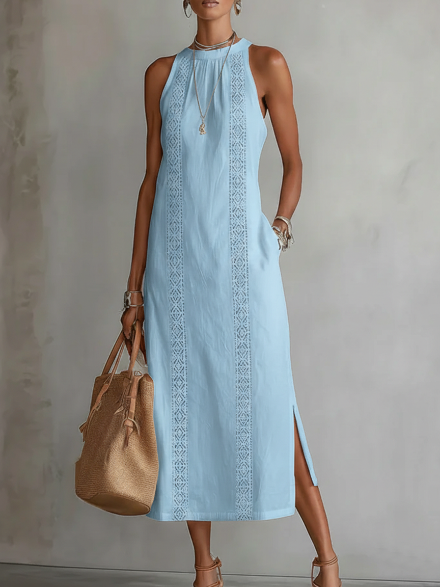 Jimena | Vestido Maxi Blanco de Encaje