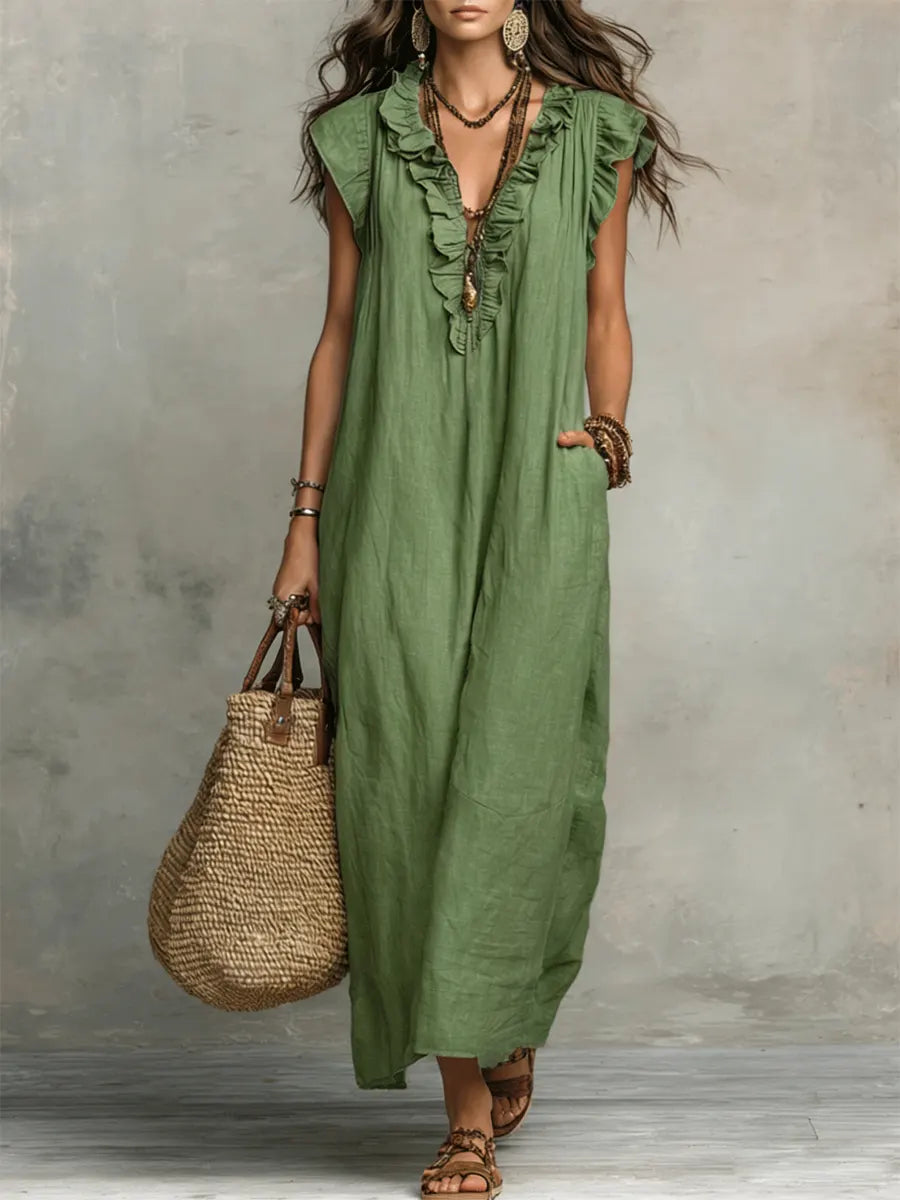 Camélia | Vestido Largo Bohemio Fluido
